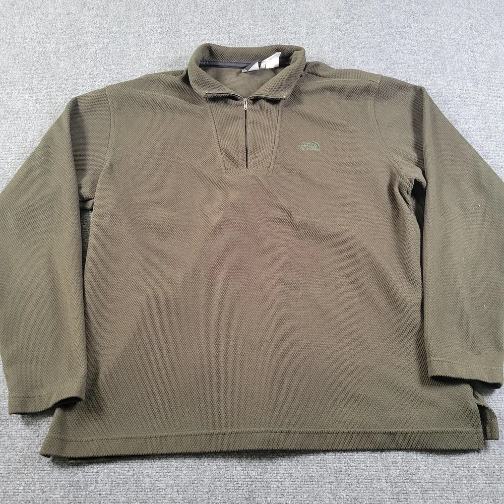 North Face Pullover Mens XL‎ Glacier Fleece Textured Waffle-Grid TKA 100 USA 90s